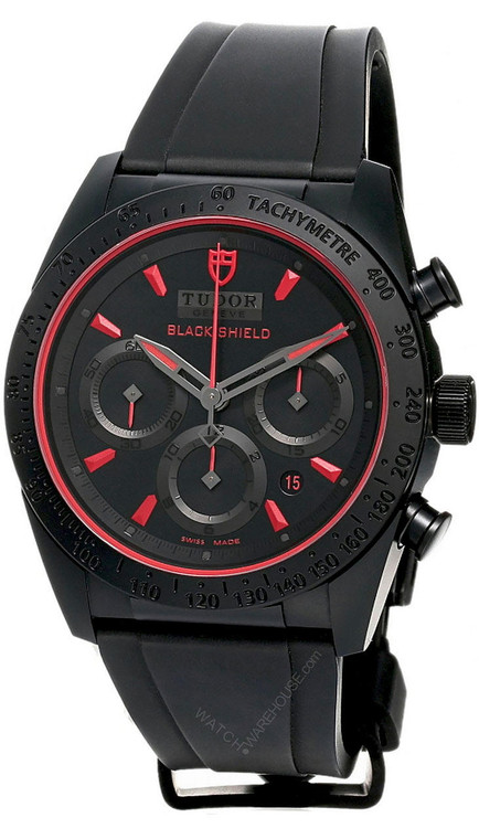 Tudor watches TUDOR Fastrider Black Shield AUTO 42MM Rubber Strap Mens Watch M42000CR-0001