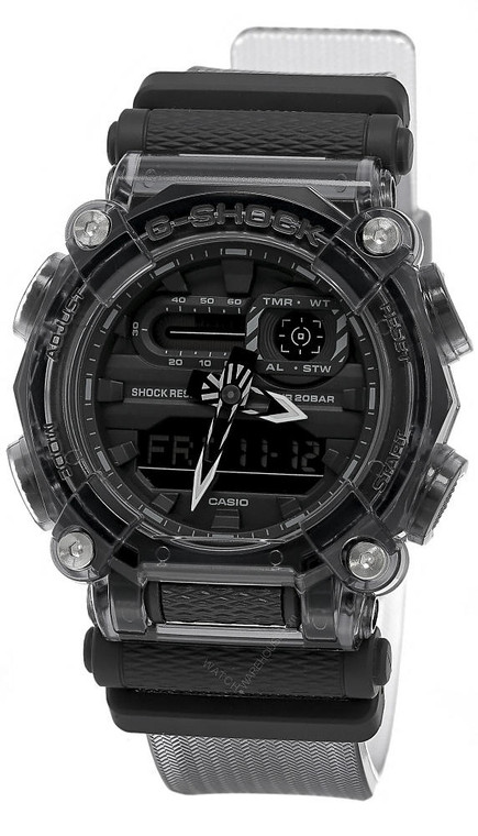 Casio CASIO G-SHOCK Analog-Digital Transparent Resin Mens Watch GA900SKE-8A