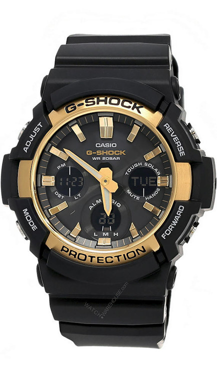 Casio CASIO G-SHOCK Analog/Digital Rubber Strap Mens Watch GAS100G-1A