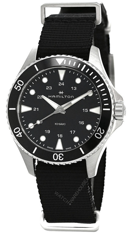 Hamilton watches HAMILTON Khaki Navy Scuba 37MM QTZ BLK Dial Mens Watch H82201931