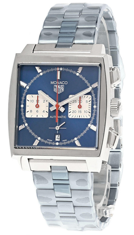 TAG Heuer Watches‎ TAG HEUER Monaco AUTO 39MM BLU Dial SS Mens Watch CBL2111BA0644