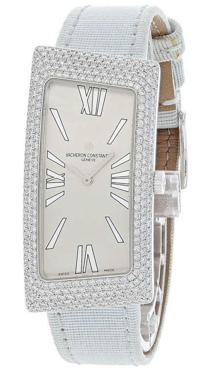 Vacheron Constantin Watches VACHERON Constantin 18KT WHT Gold Diamond Womens Watch 25510-000G-9119