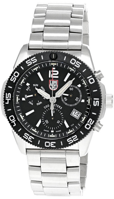 Luminox watches LUMINOX Pacific Diver CHRONO 44MM SS Black Dial Mens Watch XS.3142