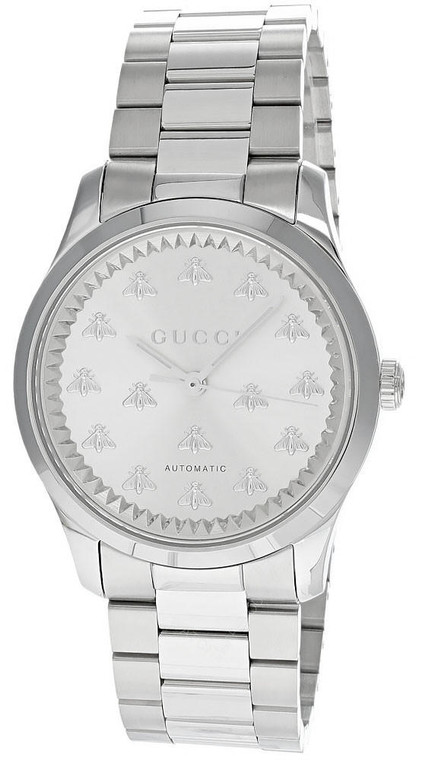 Gucci watches GUCCI G-Timeless Automatic 38MM SS Silver Dial Unisex Watch YA1264190