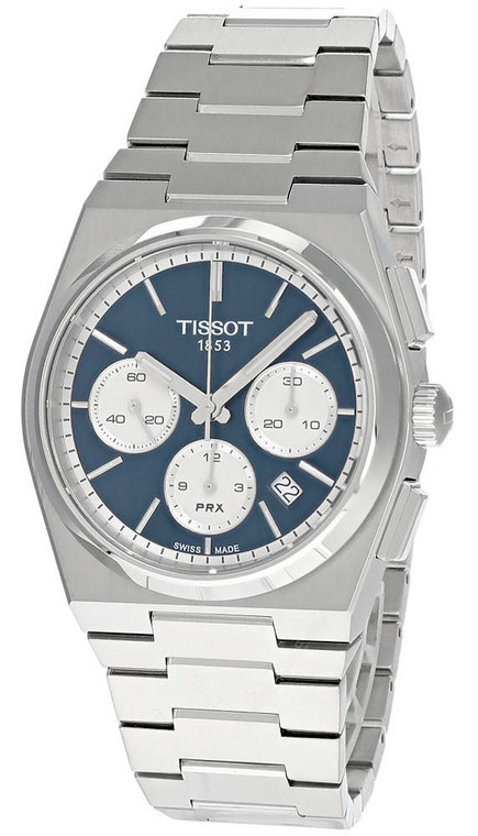 TISSOT PRX AUTO 42MM CHRONO S-Steel Blue Dial Men's Watch T137.427.11.041.00 / T1374271104100