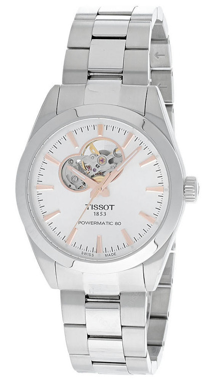 Tissot watches TISSOT Gentleman Open Heart Silver Dial Men's Watch T1274071103101