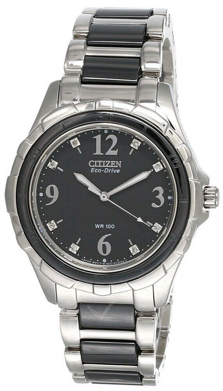 CITIZEN Eco-Drive 39 mm Black Dial SS Men's Watch EM0031-56E