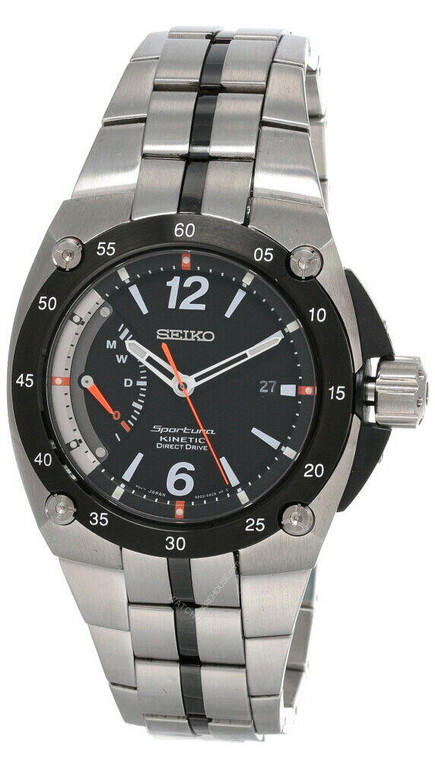 Seiko watches Seiko Sportura Kinetic Direct Drive SS Men's Watch SRG005