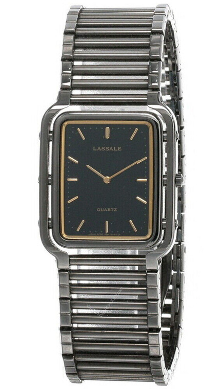 New Seiko Lassale Black Dial Stainless Steel Men's Watch