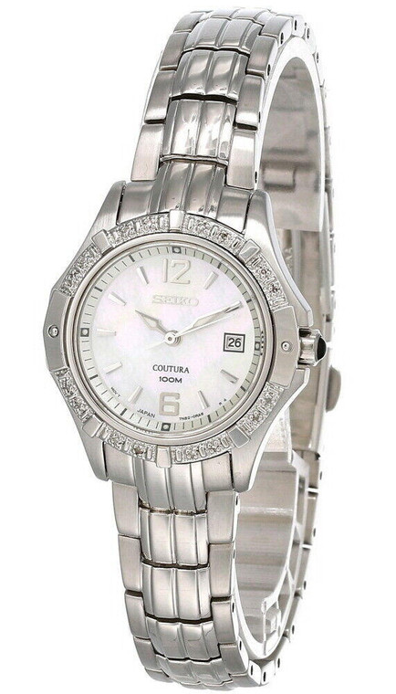 Seiko watches Seiko Coutura 27MM MOP Dial S-Steel Bracelet Women's Watch SXDE19