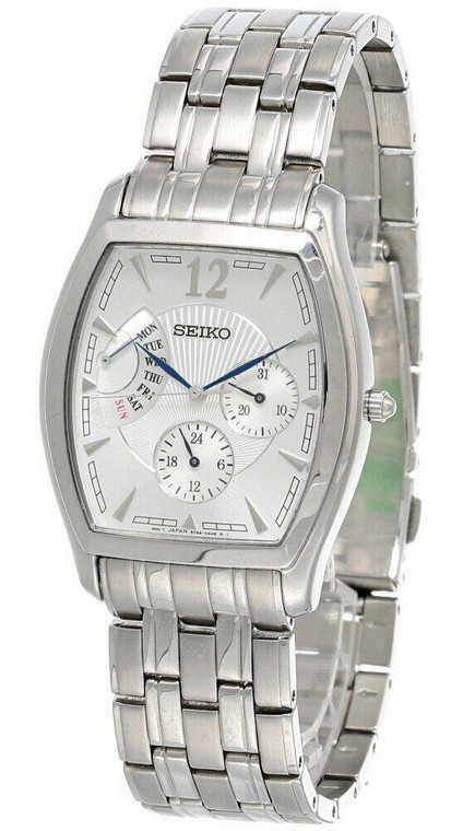 Seiko watches Seiko 35MM Silver Dial Stainless Steel Men's Watch SNT011P1 
