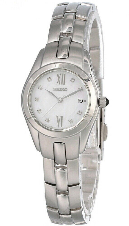 Seiko watches Seiko MOP Dial Silver-Tone SS Bracelet Women's Watch SXDB85