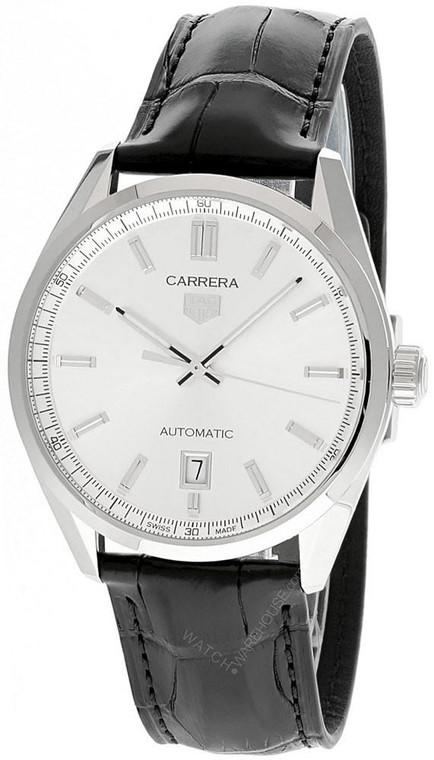 TAG Heuer Watches‎ TAG HEUER Carrera Date AUTO 39MM Black Leather Men's Watch WBN2111.FC6505