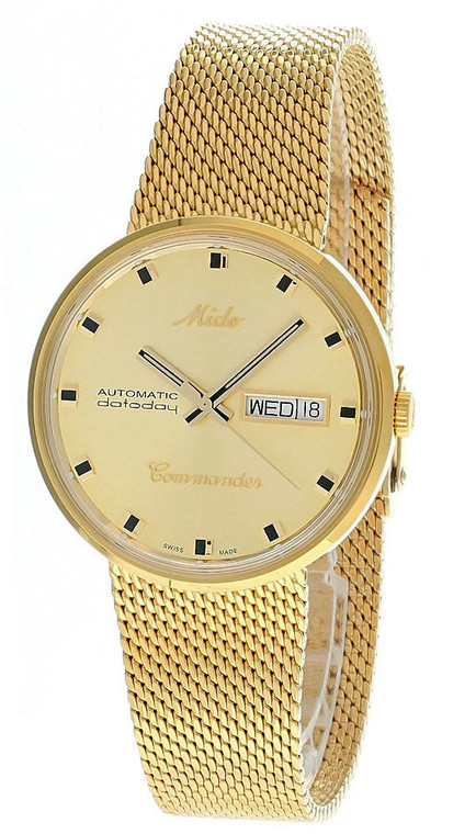 Mido Watches MIDO Commander 1959 37MM Yellow Gold Dial Men's Watch M8429.3.22.13