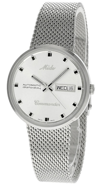 MIDO Commander 1959 37MM SS Silver Mesh Men's Watch M8429.4.21.13