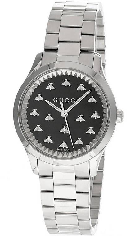 Gucci watches GUCCI G-Timeless 32MM Quartz S-Steel Black Dial Women's Watch YA1265034