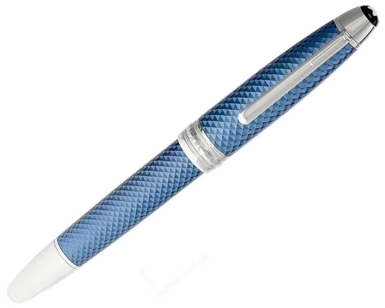 Montblanc Pens MONTBLANC Meisterstuck Glacier Solitaire Blue Rollerball Pen 129408