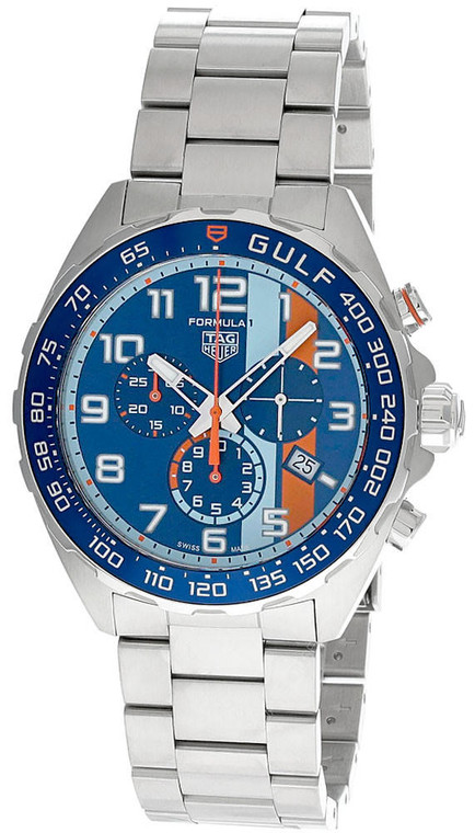 TAG Heuer Watches‎ TAG HEUER Formula 1 X Gulf Quartz 43MM CHRONO SS Men's Watch CAZ101AT.BA0842