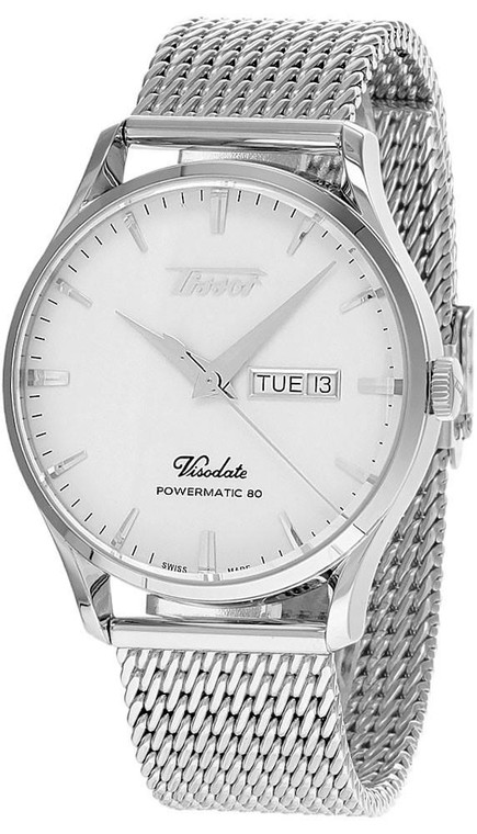 Tissot watches TISSOT Heritage Visodate AUTO 42MM SS Silver Dial Mesh Men's Watch T118.430.11.271.00