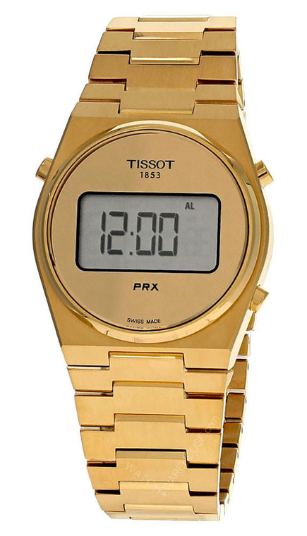 TISSOT PRX Digital 35MM Quartz SS Gold Unisex Watch T137.263.33.020.00