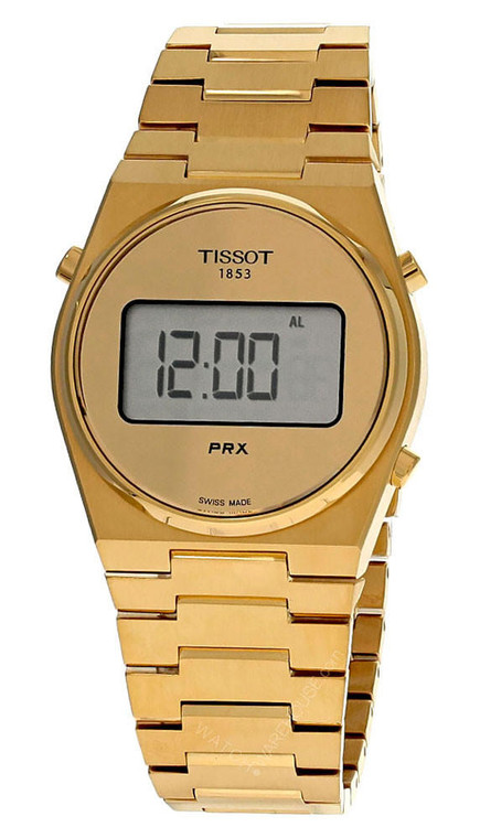 Tissot watches TISSOT PRX Digital 35MM Quartz SS Gold Unisex Watch T137.263.33.020.00 