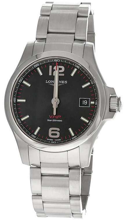 LONGINES Conquest V.H.P SS 41MM Black Dial Men's Watch L3.716.4.56.6 / L37164566