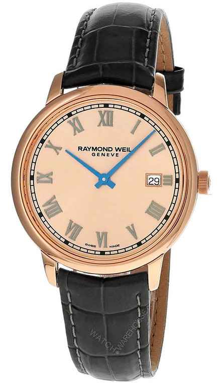 Raymond Weil Watches RAYMOND WEIL Toccata QTZ 39MM Classic Rose' Dial LTHR Men's Watch 5485-PC5-00859 