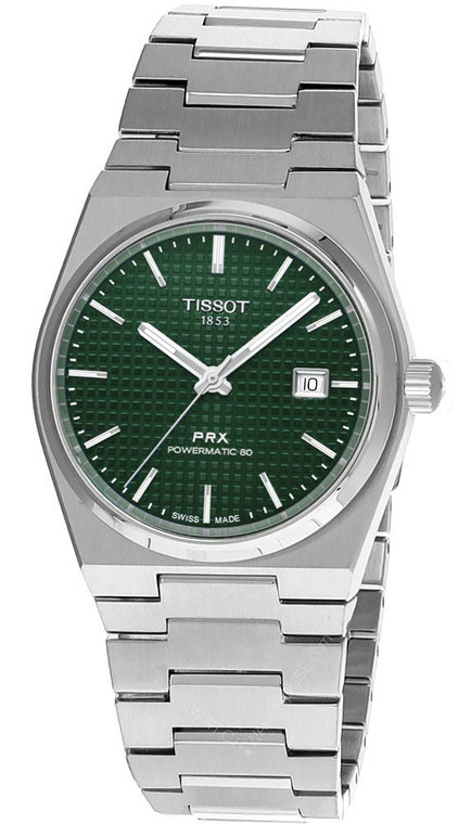 Tissot watches TISSOT PRX Powermatic 80 35MM SS Green Dial Women's Watch T137.207.11.091.00 