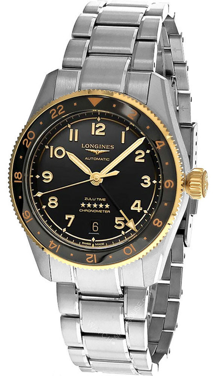 LONGINES Spirit Zulu Time Automatic SS 39MM Men's Watch L3.802.5.53.6 / L38025536