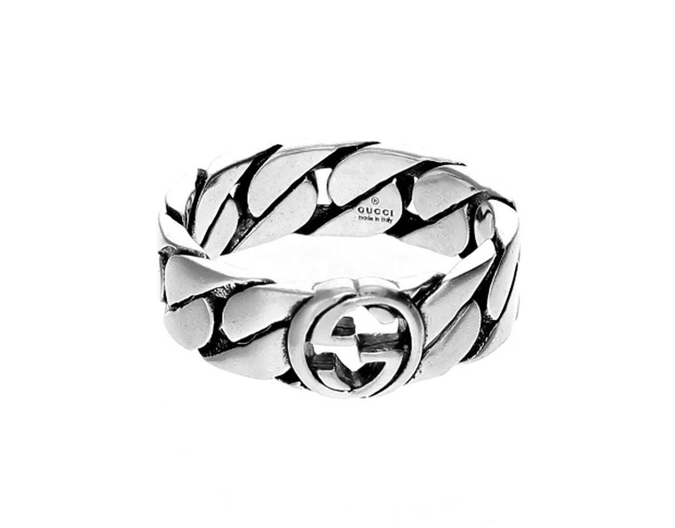 Gucci Jewelry GUCCI Interlocking G Monogram Silver Ring YBC6615130010 