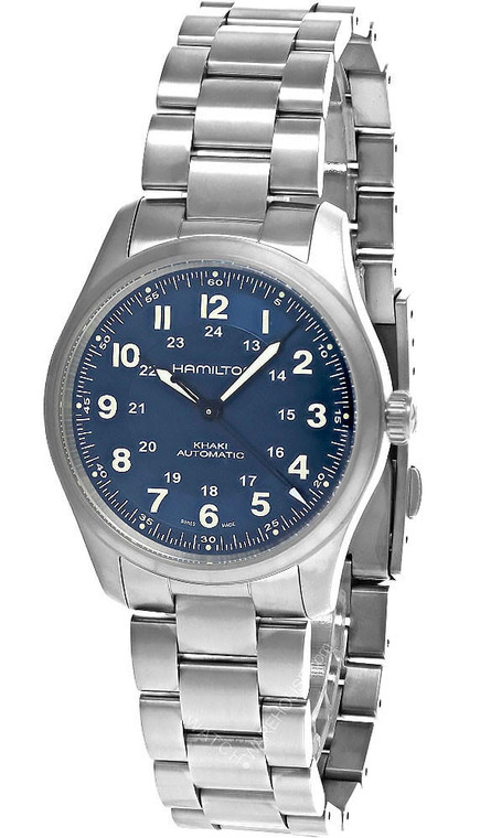 Hamilton watches HAMILTON Khaki Field AUTO 38MM Titanium Blue Dial Men's Watch H70205140 