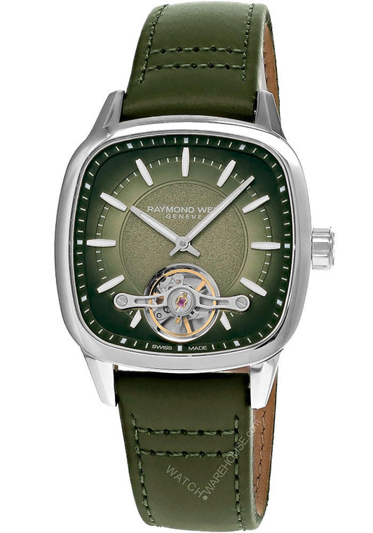 Raymond Weil Watches RAYMOND WEIL Freelancer AUTO Green Dial LTHR Men's Watch 2790-STC-52051 
