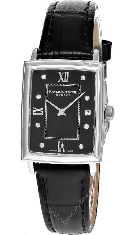 Raymond Weil Watches RAYMOND WEIL Toccata Diamond Black Dial Leather Women's Watch 5925-STC-00295 
