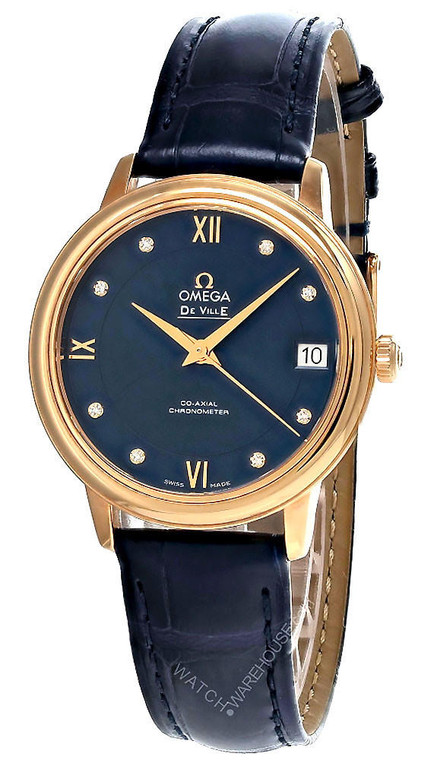 Omega watches OMEGA  De Ville Prestige AUTO 32.7MM Blue Dial Leather Women's Watch 424.53.33.20.53.001 