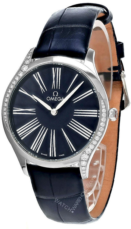 Omega watches OMEGA De Ville Tresor 36MM Blue Dial Leather Women's Watch  428.18.36.60.03.001 