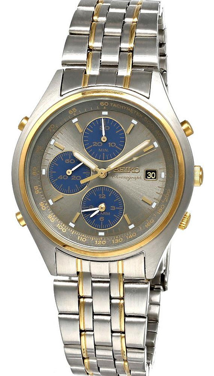 Seiko watches SEIKO Alarm Chronograph Tachymeter Two-Tone Men's Watch SDWB90 