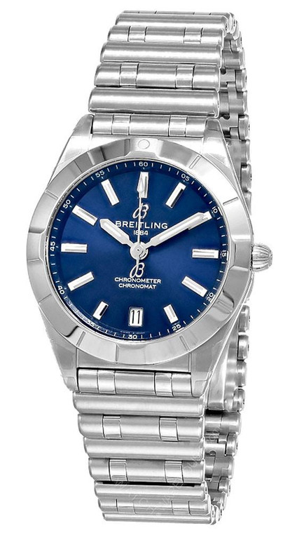 BREITLING Chronomat Automatic GMT 32MM Blue Dial Women's Watch A77310101C1A1