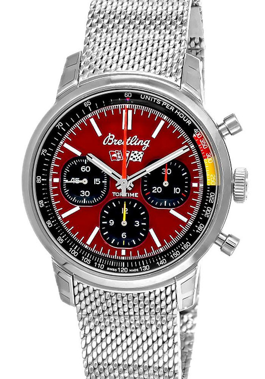 BREITLING Top Time B01 Chevrolet Corvette Automatic 41MM Red Dial Men's Watch AB01761A1K1A1 