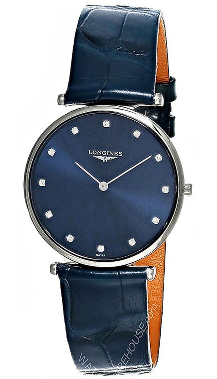 LONGINES La Grande Classique 12 Diamond 36MM Blue Dial Unisex Watch L4755497B / L47554972 / L4.755.4.97.2