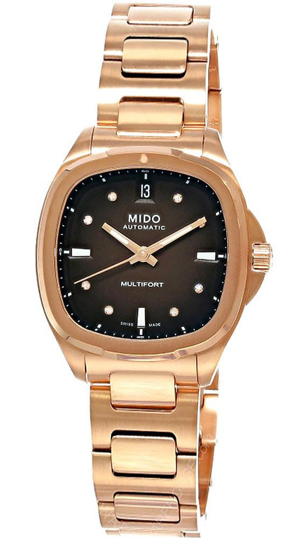 MIDO Multifort TV Automatic 35MM Rose Gold PVD Women's Watch M049.307.33.296.00 / M0493073329600
