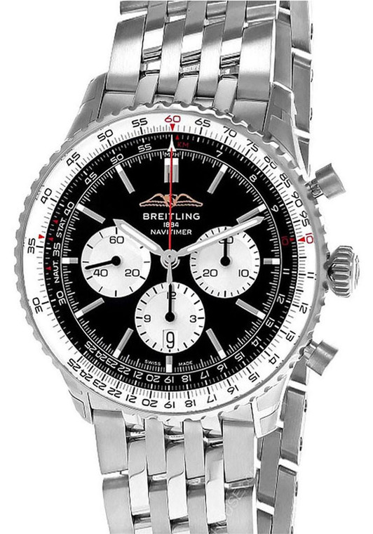Breitling watches BREITLING Navitimer B01 Automatic Chronograph 43MM Black Dial Men's Watch AB0138211B1A1 