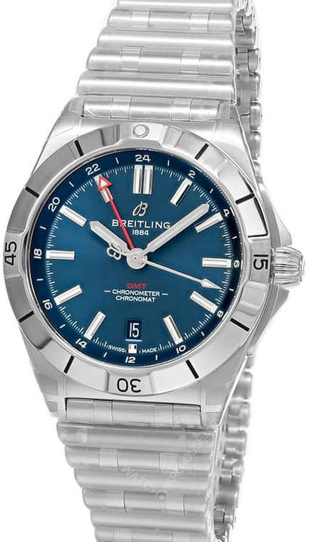 BREITLING Chronomat Automatic GMT SS 40MM Blue Dial Men's Watch A32398101C1A1