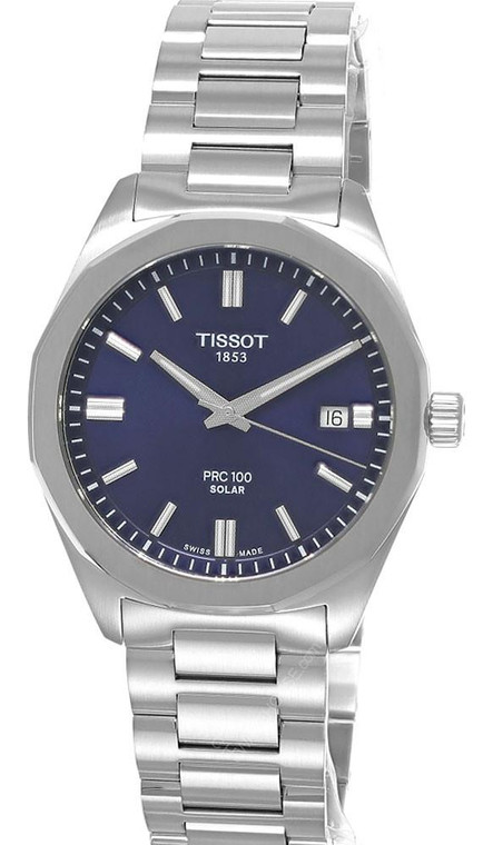 Tissot watches TISSOT PRC 100 Solar Quartz SS 39MM Blue Dial Men's Watch T151.422.11.041.00 