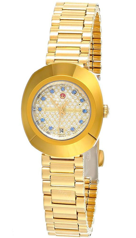 Rado watches RADO The Original Diastar Automatic SS 27.3 MM Gold Dial Women's Watch R12416393 