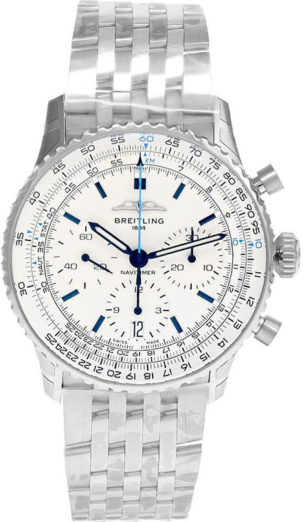 Breitling watches BREITLING Navitimer B01 Chronograph SS 41MM White Dial Men's Watch AB0139A71G1A1 