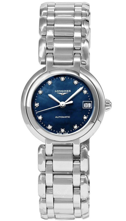 Longines watches LONGINES PrimaLuna Automatic 26.5MM Blue MOP Diamond Dial Women's Watch L8.111.4.98.6 