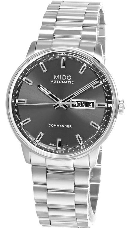 MIDO Commander Date/Day Automatic SS 40MM Anthracite Dial Men's Watch M021.430.11.061.00 