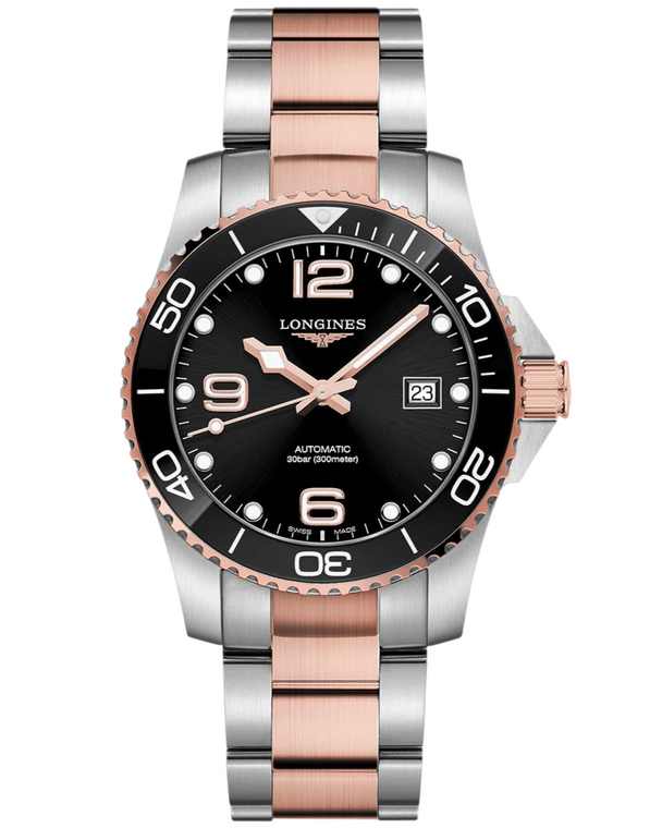 LONGINES Hydroconquest Automatic 41MM Black Dial Two-Tone Men's Watch L3.781.3.58.7 / L37813587