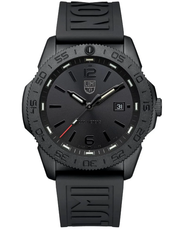 LUMINOX Pacific Diver Quartz 44MM Black Rubber Men's Watch XS.3121.BO.1