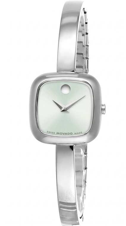 Movado watches MOVADO Museum Bangle Quartz SS 21MM Sage Green Dial Women's Watch 0608060 